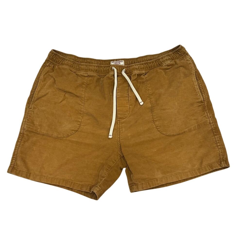 Wallace & Barnes J.Crew 6" Cotton Corduroy Dock Shorts Men XL Tan GUC